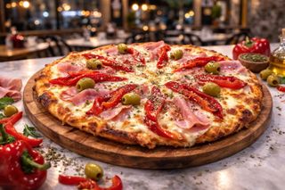 Pizza Especial Jamon Y Queso (8 Porciones)