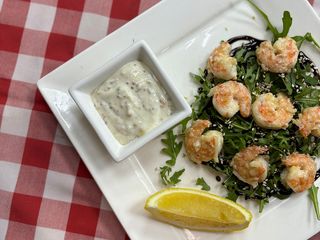 Тигрові креветки-гриль з гірчичним соусом (190g)