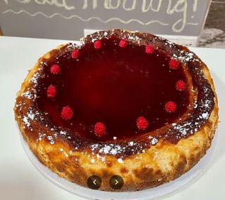 Tarta De Queso con mermelada casera