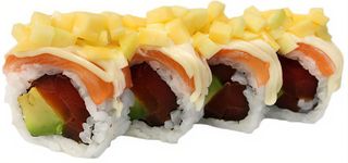 89. Uramaki Tonyina I Salmó Amb Alvocat I Mango (8 Uds.)