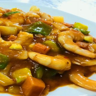 -63-Gambas Con Salsa Curry