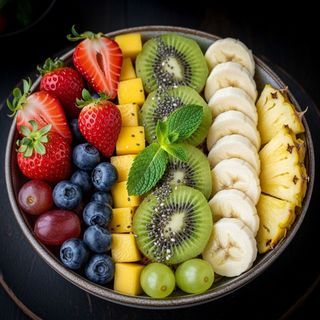 Bowl de fruta con yogur