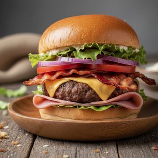 Hamburguesa con bacon completa