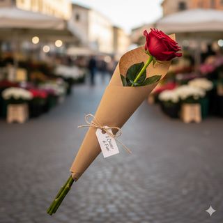rosa singola a gambo lungo 70 cmcm