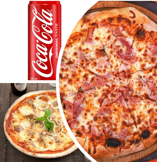Пица Фунги+Пица Пеперони+ Coca-Cola