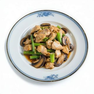 Pollo Con Bambú Y Setas