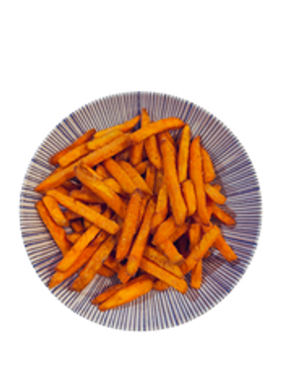 Tapa de patatas fritas de boniato