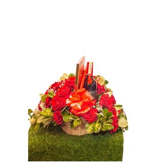 Red Basket, sweet lips Red Wine and chocolates