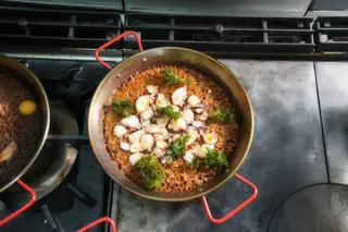 Arroz de pulpo con kale frito ( 2 personas )