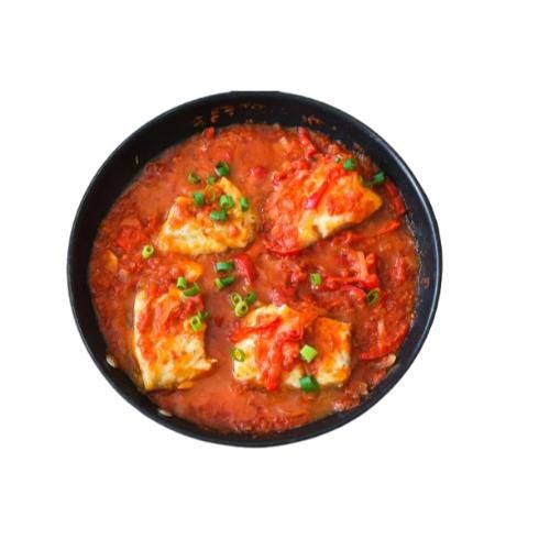 Bacalao Con Tomate Y Patatas Rio