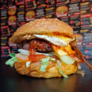 Burger BBQ + patatas