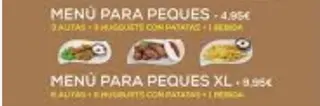 Menú Infantil (Para 1 Persona)