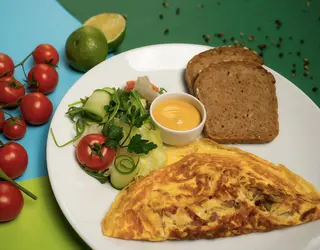 Omlet + kawa
