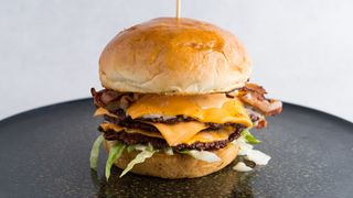 Triple Blue Porky Smash Burger