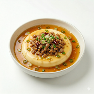 Flan de huevo con carne picada (肉末蒸蛋)
