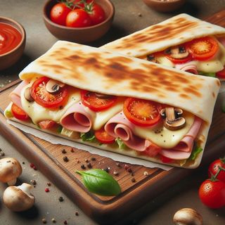 Гриль - лаваш "З шинкою, грибами та сиром", 310 г