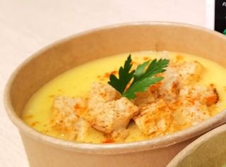 Картофена крем супа с пълнозърнести крутони (350мл)