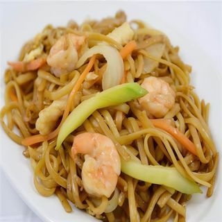 Fideos De Arroz Con Gambas