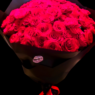 Bouquet de fleurs Emballage noir