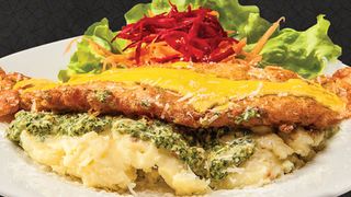 Панирана бяла риба със спанак (330г)