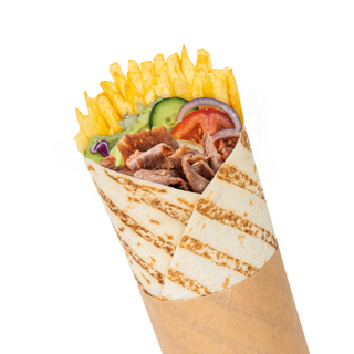 Rollo Kebap z frytkami i warzywami