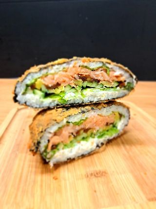 BIG#SMAK - łosoś wędzony - mega wielki sushi burger