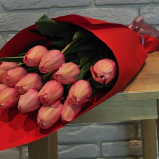 Buchet de 15 Lalele Roz