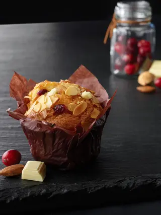 Muffin de chocolate blanco