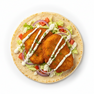 Lipie cu șnițel de pui