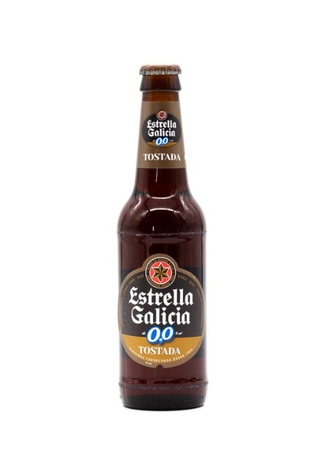 Cerveza Estrella Galicia 00 tostada botella (330 ml.)