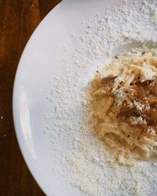 spaghetti  quadrati alla gricia