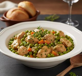 Petits Pois Poulet Frit Ou Poisson Frit