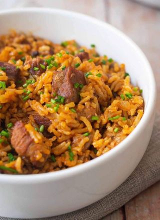 Beef pilau.