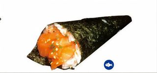 Temaki De Salmón Macerado Picante (1 Pza.)