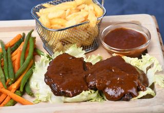 Barbeque Fillet Steak with Fries 