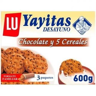 Galletas De Chocolate Y 5 Cereales Yayitas 600 Gr.