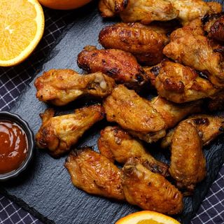 Orange bbq chicken  wings 