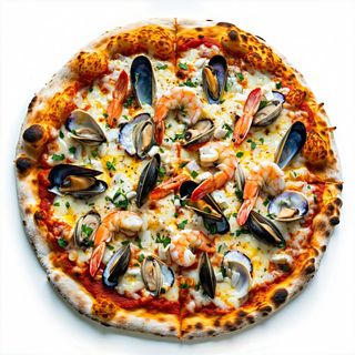 Pizza biancaneve allo scoglio
