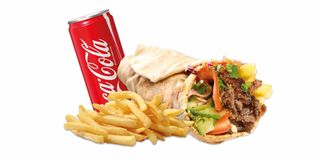 Menù con piadina kebab