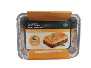 Bandeja Aluminio Plana 1 Litro Carrefour Pack 5 Uds.