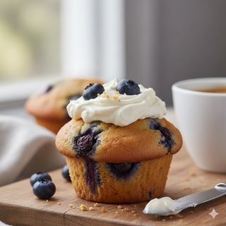 Мъфин с боровинки и крема сирене (1бр)