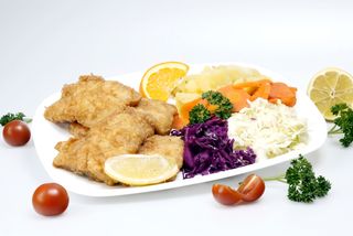 Pohovani file oslića porcija