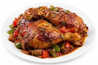 Poulet Braisé Et Grillé
