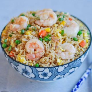Chinese Corn Rice with shrimps