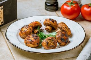 Грибы на гриле