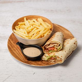 Shawarma di pollo - arrotolato