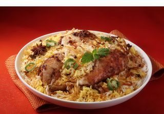 Riso con chicken roast with masala