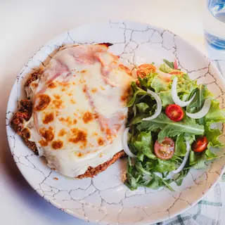 Milanesa carbonara
