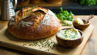 Домашна питка с билково масло