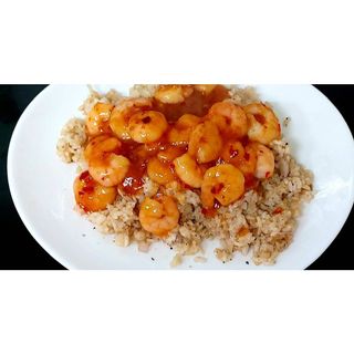 Chili Garlic Fried Rice With Prawns